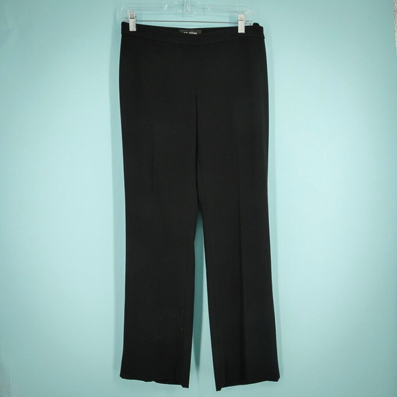 St. John Size 4 Black Jennifer Side Zip Straight Leg Career Business Dress Pants - Picture 1 of 7